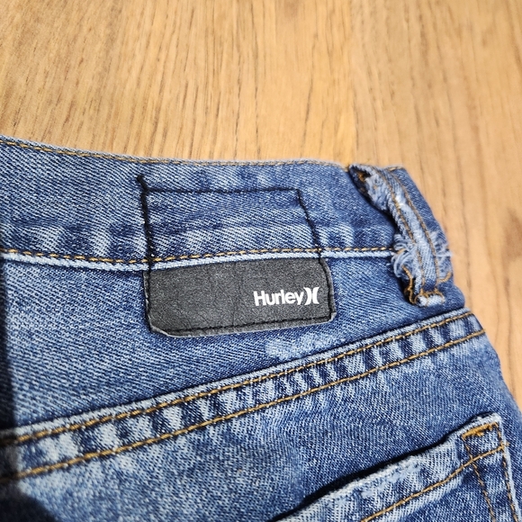 Hurley Women's Blue Denim Distressed Shorts Size 26 - Picture 8 of 8